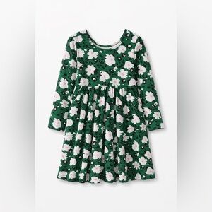 Hanna Andersson Green Floral Kids Dress
